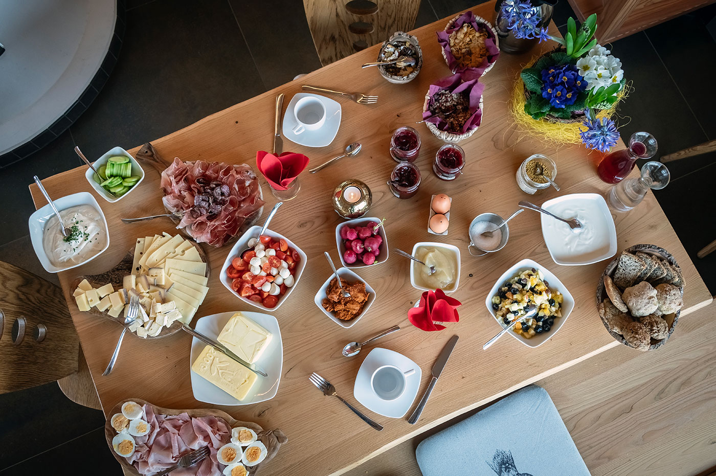 prodotti per la colazione a buffet